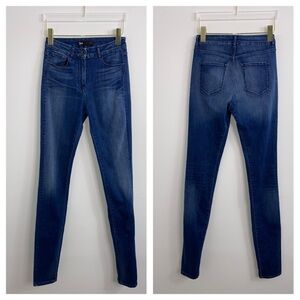 3x1 W3 Authentic High-Rise Straight Skinny Jeans Med Blue Wash Size 26 Tall